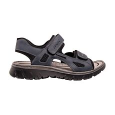 Sandale Rieker pour hommes en matière souple et néoprène bleu