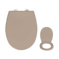 Abattant de WC Premium Vorno Neo à abaissement automatique taupe