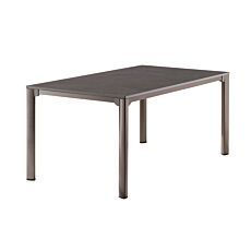 Table de jardin Milano avec plateau HPL aspect ardoise