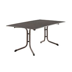 Table de jardin pliante Milano en aspect ardoise