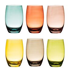 Série de 6 verres Lunasol Optima Multicolor