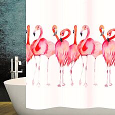 Rideau de douche textile diaqua Flamingo