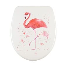 Abattant de WC diaqua Flamingo à abaissement automatique