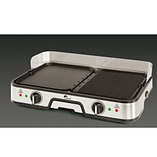 Ohmex Elektrischer Grill 2in1 mit 6 Temperaturstufen