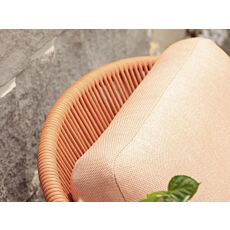 Table d'appoint Flyer avec plateau en verre impression 3D abricot