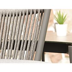 Table d'appoint Flyer avec plateau en verre impression 3D anthracite