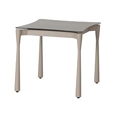 Table d'appoint Flyer avec plateau en verre impression 3D beige