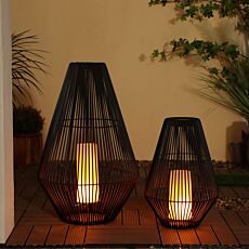 Solar-Laterne Namaku, LED warmweiss – LxBxH 32x32x46 cm