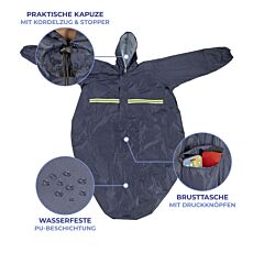 Rollstuhl-Regencape mit Ärmel