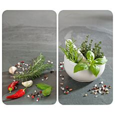 2 plaques de recouvrement en verre Aromates
