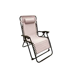 Chaise longue Torro, largeur confort 74 cm métallique