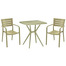 Bistro-Set Orla, aus recyceltem Kunststoff