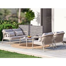 Salon de jardin Miravet, 4 éléments taupe