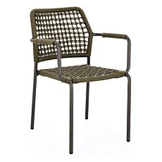 Stapelstuhl Rajada 2er Set anthrazit-grün