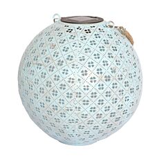 Lanterne solaire avec motif de feuilles, LED blanc chaud