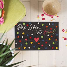 Türvorlage Buntes Leben mit bunten Punkten 50x75 cm