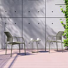 Garniture de balcon Jable, 3 éléments vert