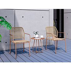 Garniture de balcon Jable, 3 éléments corail