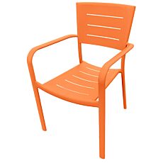 Chaise à accoudoirs Playa en aluminium pour l'extérieur orange