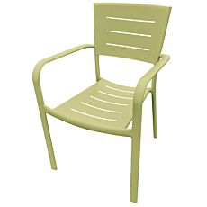 Armlehnstuhl Playa aus Aluminium für draussen kiwi