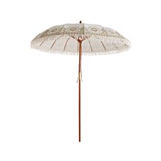 Parasol India avec impression et franges