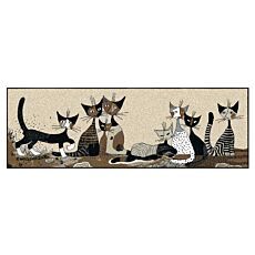 Rosina Wachtmeister Paillasson avec chats Serafino & Friends – 60x180 cm