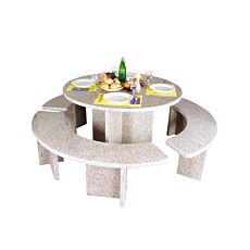 Nouvel Granittisch mit Sitzbank