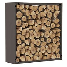 Kaminholzregal Modular Seitenwände, 2 Stk. Metall anthrazit – 119x35 cm
