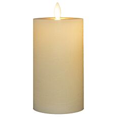 Stumpenkerze aus Echtwachs – Akkubetrieben, Elfenbein