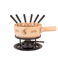Set à fondue au fromage avec motif bouquetin