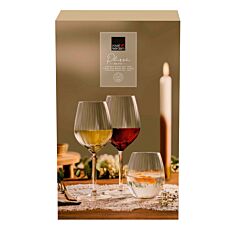 Série de verres Plissé, 18 pièces
