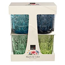 Wasserglas–Set, 4–teilig blau