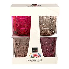 Wasserglas–Set, 4–teilig rot