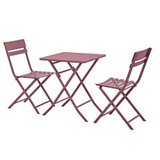 Set bistrot pliant fuchsia