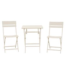 Set bistrot pliant ivoire