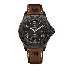 Trauffer montre pour hommes avec bracelet en cuir PU brun