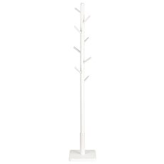 Portemanteau VASAGLE en bois avec 8 crochets – blanc