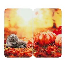 Plaque de recouvrement en verre Automne doré, 2 pièces