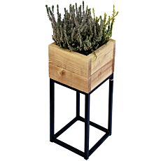 Hochbeet aus Holz/Metall – 20x20x50 cm
