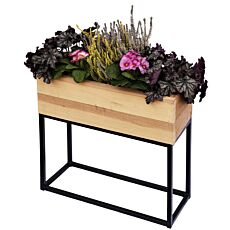 Hochbeet aus Holz/Metall – 50x20x50 cm