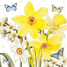 Servietten Watercolor Narcissus