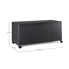 Coffre à coussins Ocean avec roulettes à frein anthracite