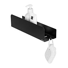 Wandablage Lizan mit Turbo-Loc® Klebebefestigung – schwarz