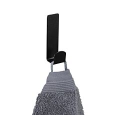 Wandhaken Lizan mit Turbo-Loc® Klebebefestigung – schwarz