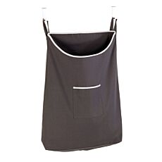 Sac à linge Canguro 65 litres, à accrocher à la porte gris