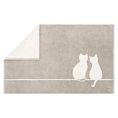 Tapis de bain Cawö Cute Cats, 50x80 cm gris-blanc