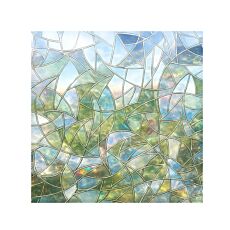 Film statique pour vitres Rubin, semi-transparent