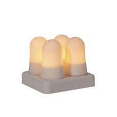 Miniflammer im 4er Set mit Aufladestation