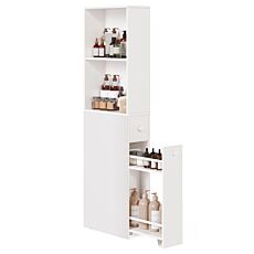 VASAGLE Badezimmerschrank mit Auszug und seitlichem Fach