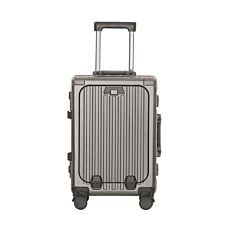 Handgepäckkoffer London, mit Laptoptasche, 55cm – grau